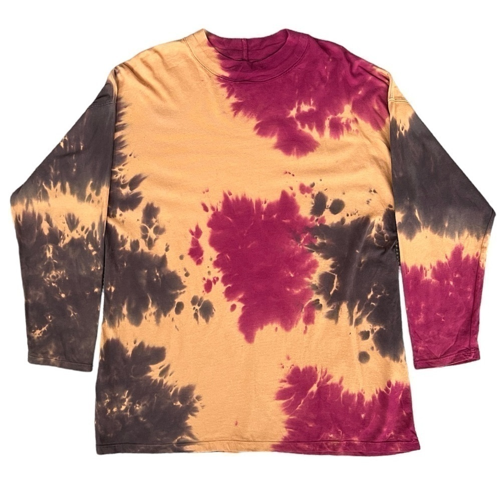 Free People Be Free Tie Dye Tee Women’s Size Medium Pullover Mick Neck Oversized